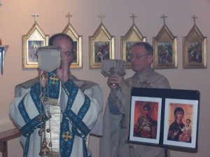 Great Entrance, Theophany 2007, Afghanistan (Fr. Alexander Webster celebrating)