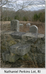 Nathaniel Perkins Sr's grave in South Kingston, RI